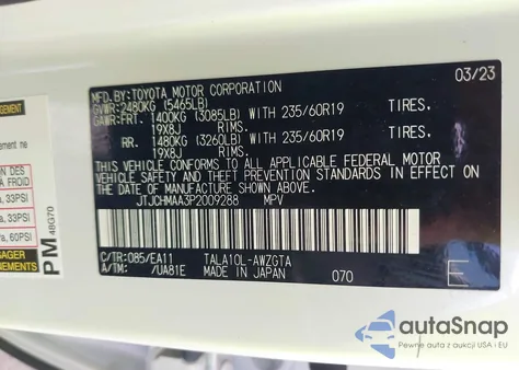 2023 Lexus Rx 350 Premium z USA, uszkodzony, nr VIN JTJCHMAA3P2009288